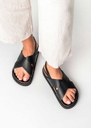 Capri Sandal - Wider Fit in Black