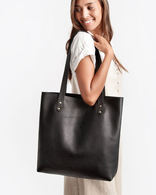 Everyday Leather Tote - Black - Liberté