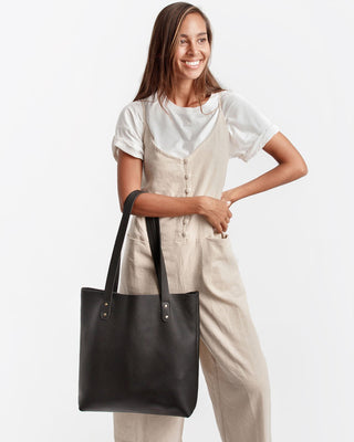 Everyday Leather Tote - Black - Liberté