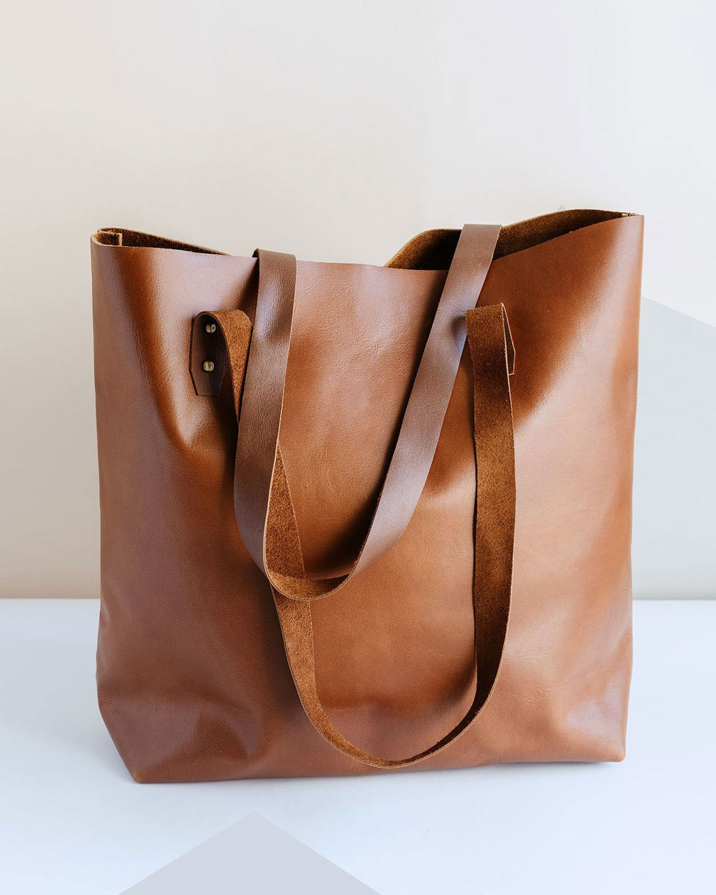 The tote bag brown leather Clearance