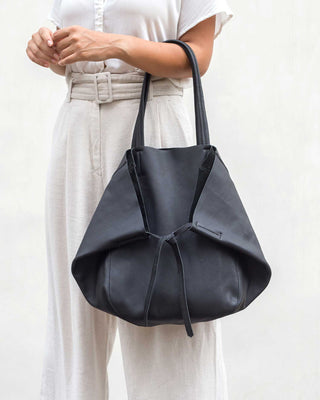 Milan Leather Tote - Black - Liberté