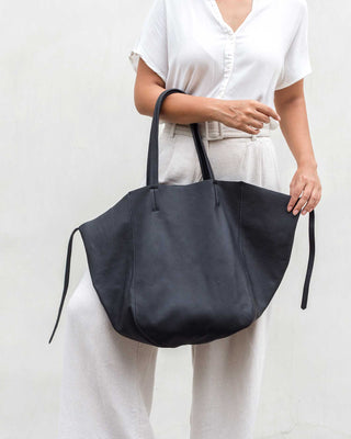 Milan Leather Tote - Black - Liberté