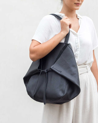 Milan Leather Tote - Black - Liberté