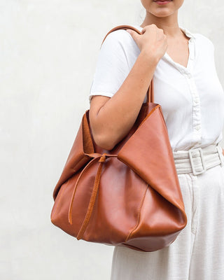 Milan Leather Tote - Cognac - Liberté