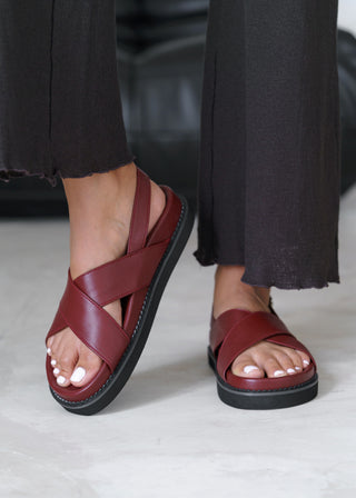 Capri Sandal - Burgundy