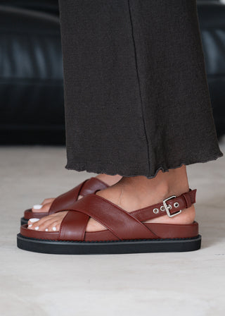 Capri Sandal - Burgundy