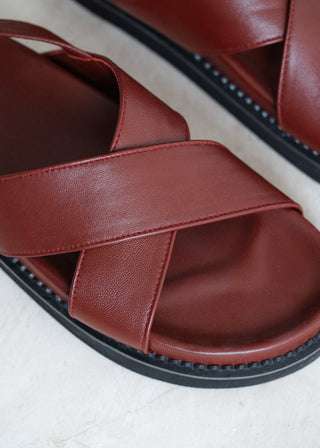Capri Sandal - Burgundy