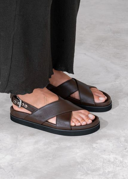 Capri Sandal - Espresso – Liberté Leather