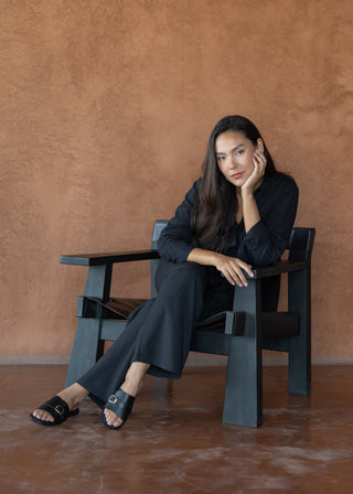 Osaka Flat Sandal - Black