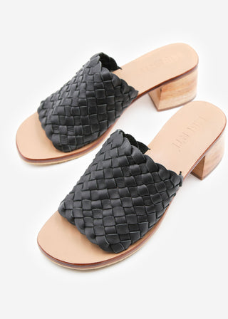 Santorini Woven Mule - Black