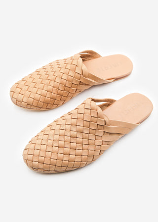 Tulum Woven Mule - Cream