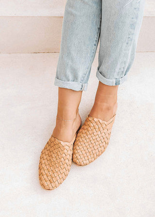 Tulum Woven Mule - Cream