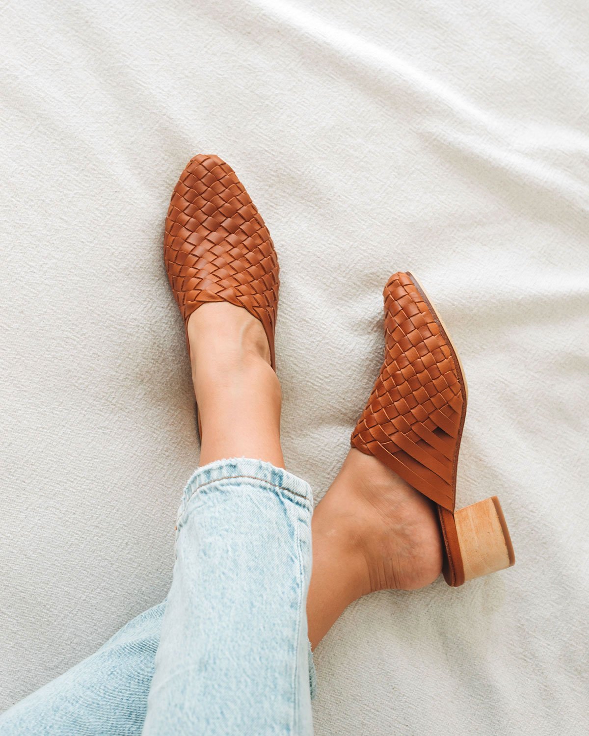 Bondi Woven Mules - Cognac – Liberté Leather