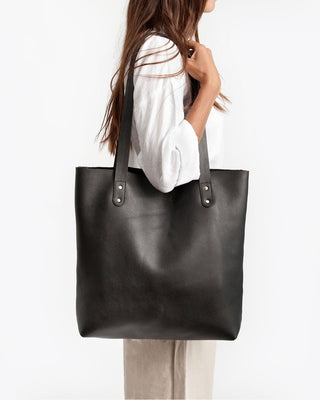 Everyday Leather Tote - Black - Liberté