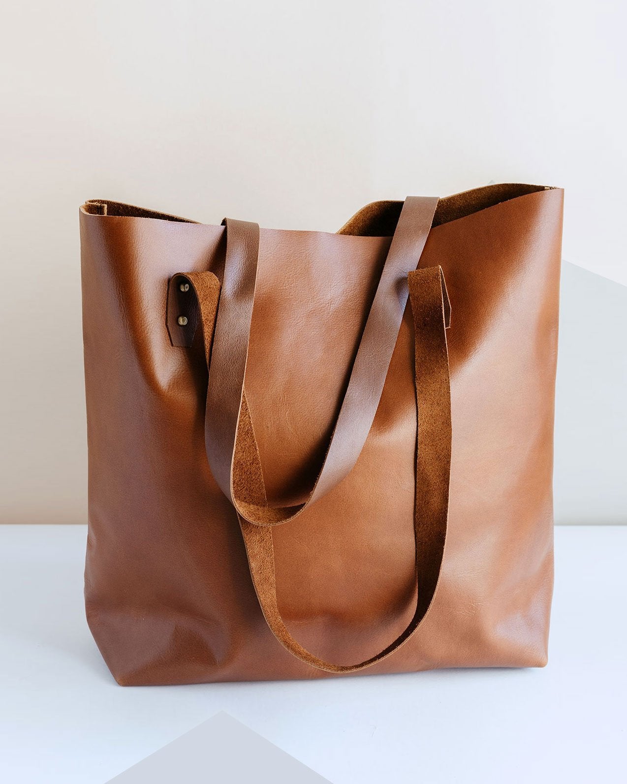 Leather Tote Bag in Brown - Women's Tote