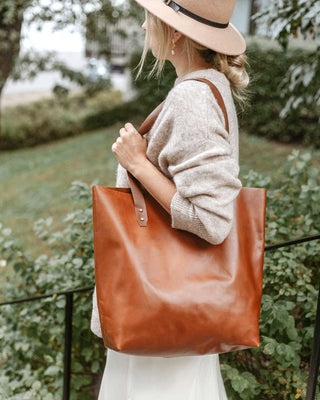 Everyday Leather Tote - Cognac Brown - Liberté