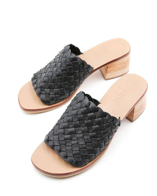 Santorini Woven Mule - Black - Liberté